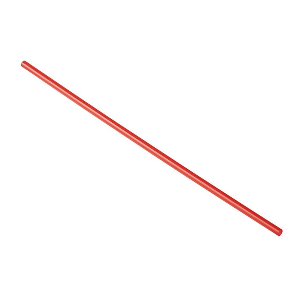 5.75" Red Jumbo Unwrapped Straw, 10/250