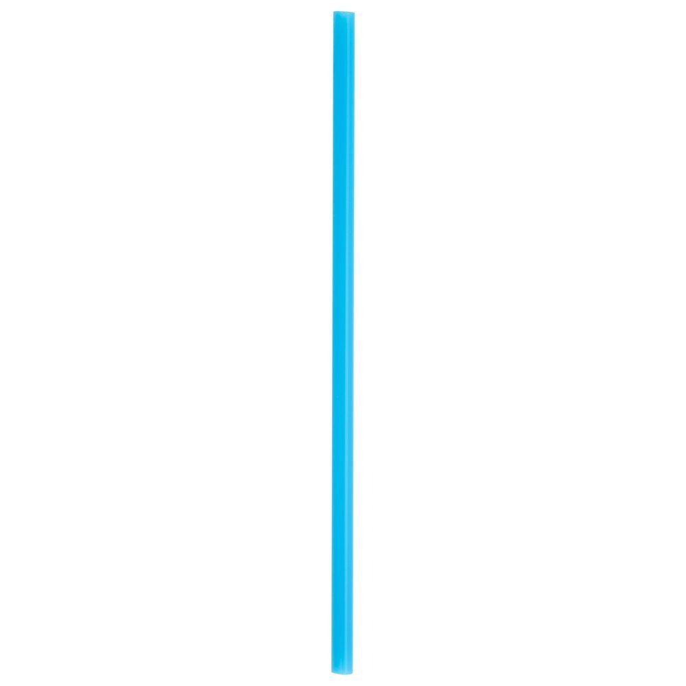 7.75" Blue Jumbo Unwrapped Straw, 10/250