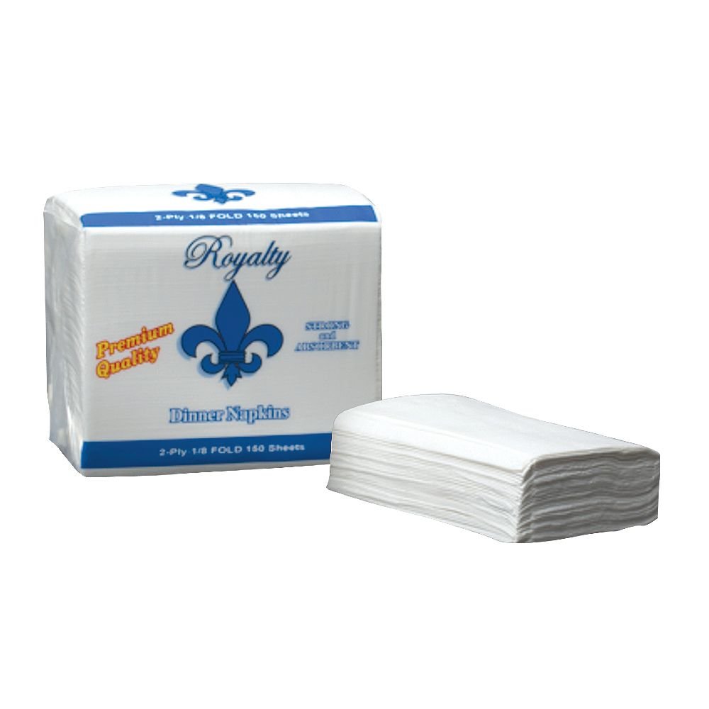 Royalty Premier 1/8 Fold Virgin Dinner Napkin, 1-Ply, 20/150 (3000/cs) - Image 2