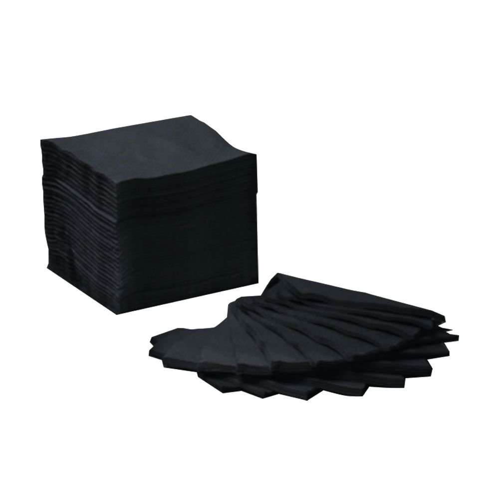 Royalty Black Beverage Napkin, 2-Ply, 1/4 Fold, 4/250 (1000/cs) - Image 2