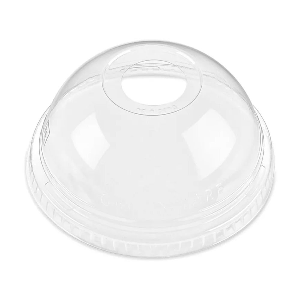 9oz & 12oz PET Dome Lid w/Hole, 20/50